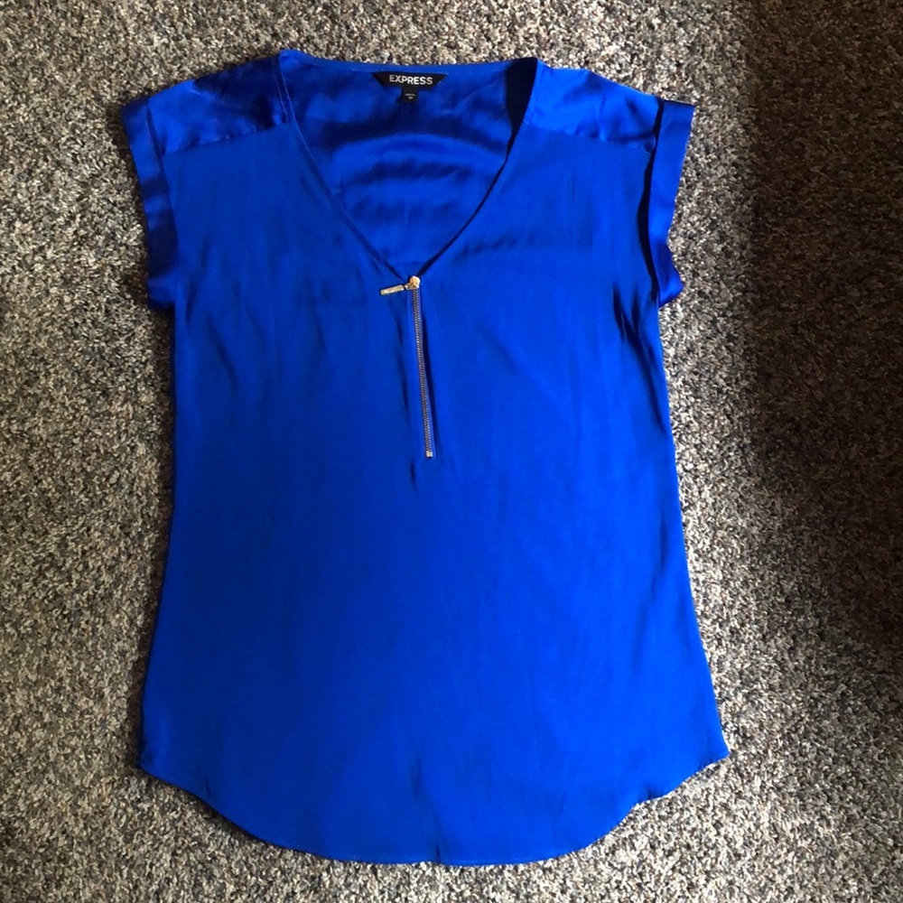 Express royal blue dress shirt XS